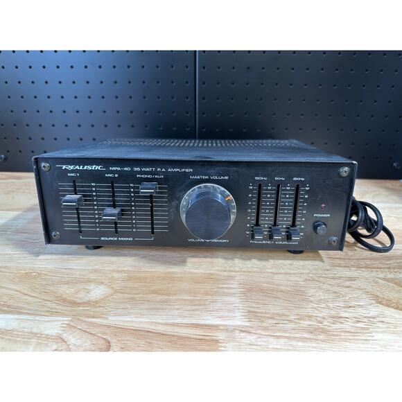 Realistic MPA-40 32-2032a Public Address PA Amplifier Equalizer Mixer READ - Picture 1 of 7